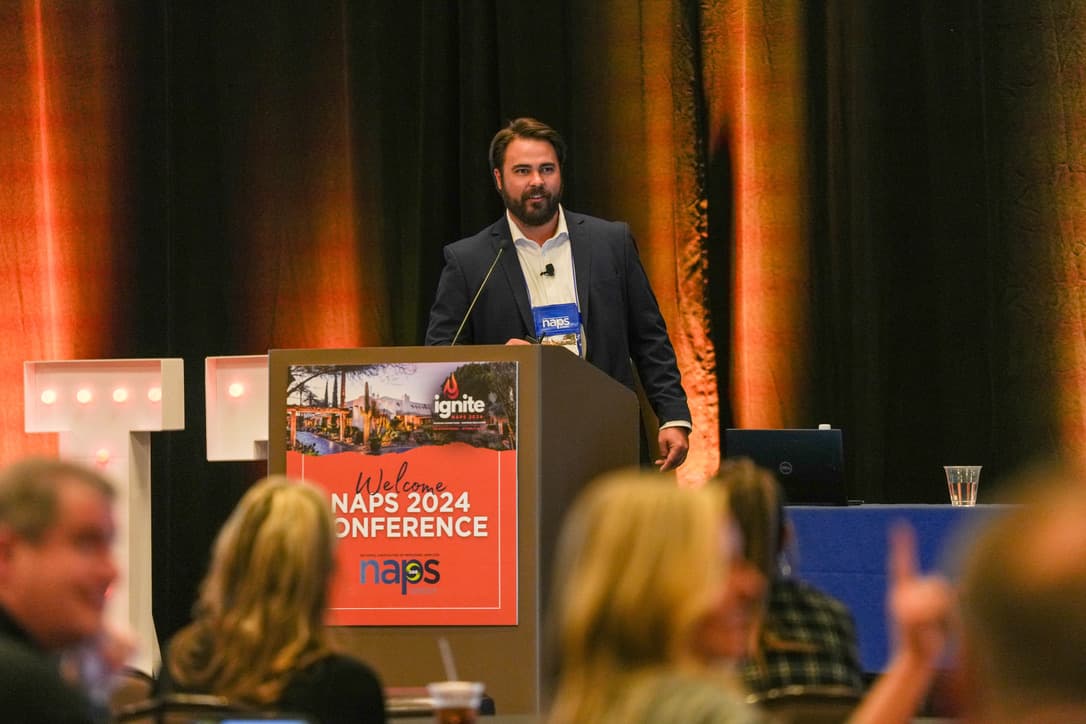 Brent Stokes presenting at NAPS 2024 Conference